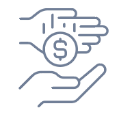 icon of a hands with a coin